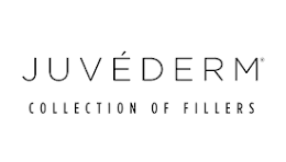Juvederm logo displayed in black lettering on a clean white background