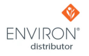 Environ logo displayed in black lettering on a clean white background