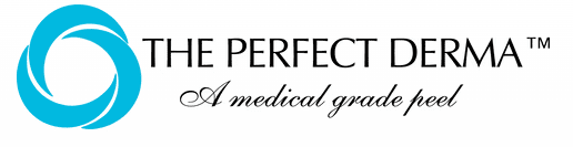 The Perfect Derma logo displayed in black lettering on a clean white background
